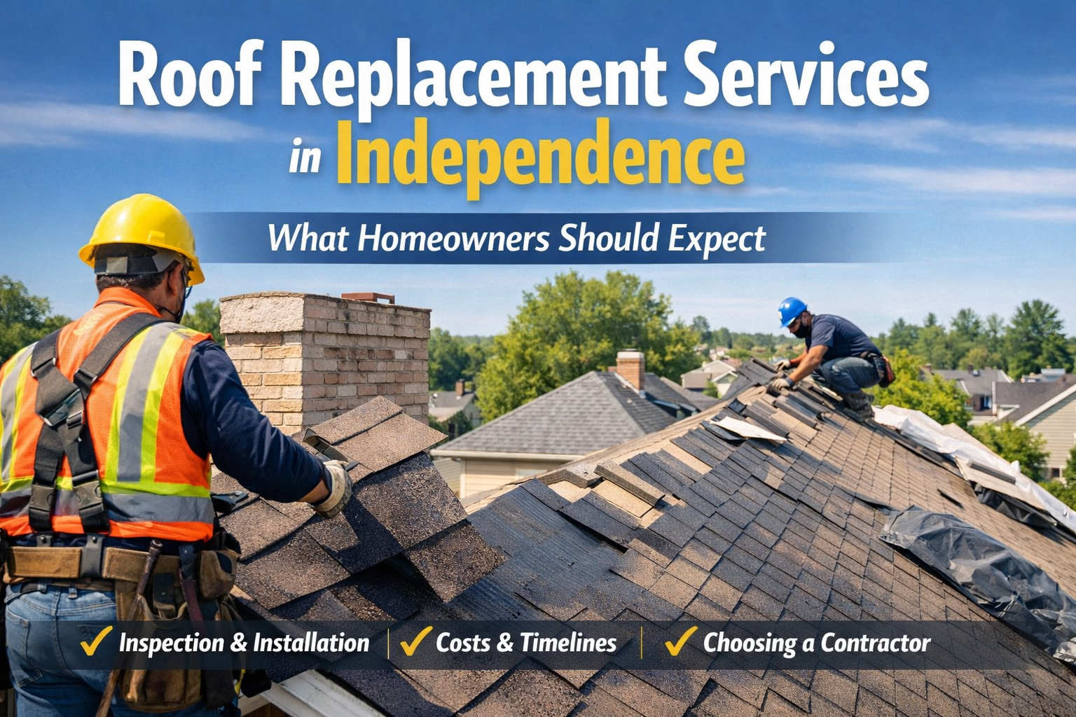 Roof Replacement Services in Independence: What Homeowners Should Expect