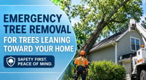 emergency tree removal for leaning trees