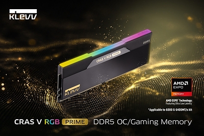 KLEVV UNVEILS ALL-NEW CRAS V RGB PRIME DDR5 GAMING/OC MEMORY